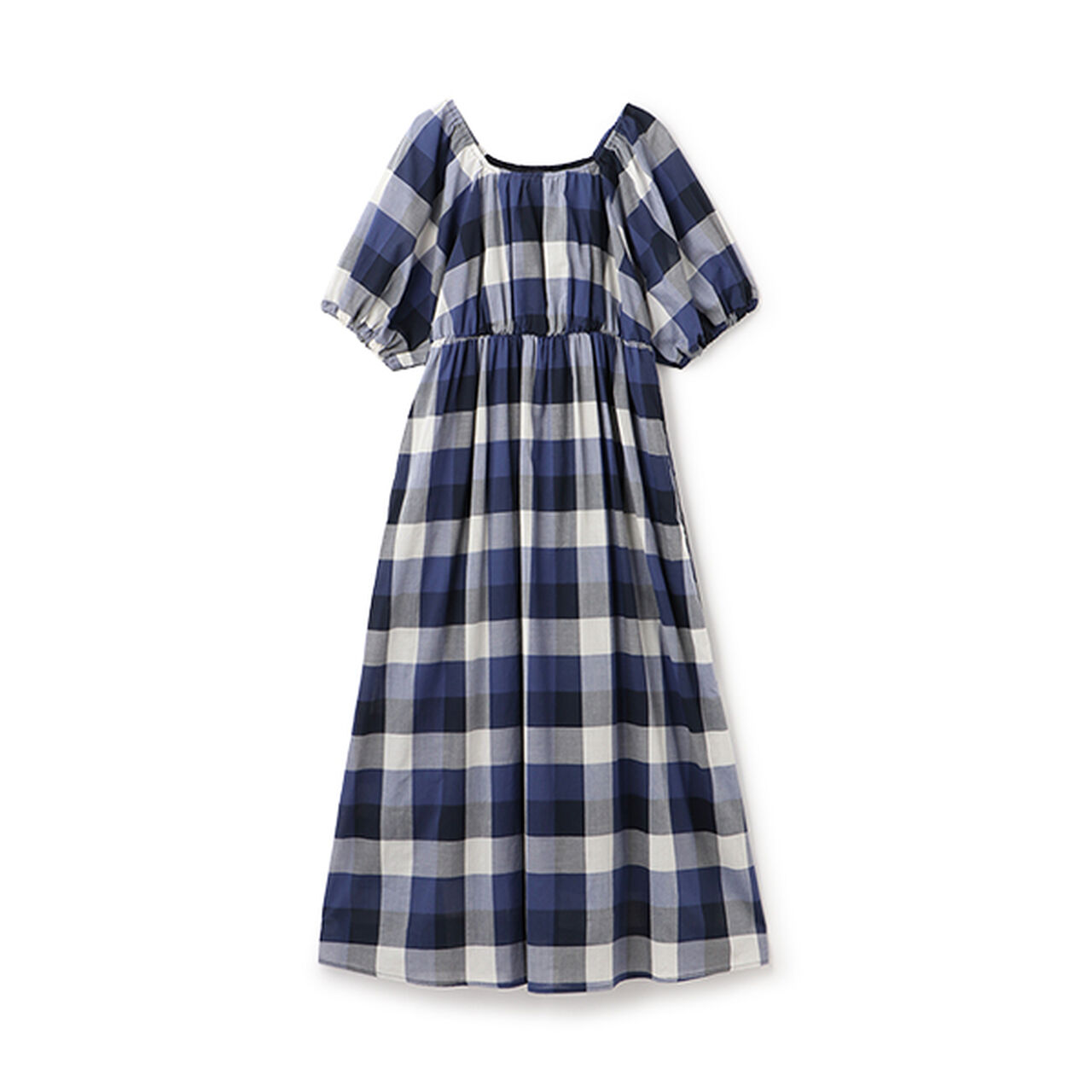 [Link] Off-Shoulder Check One-Piece Dress,Red, large image number 11