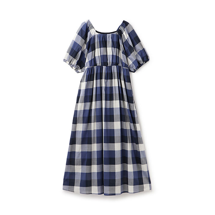 [Link] Off-Shoulder Check One-Piece Dress,Red, medium image number 11