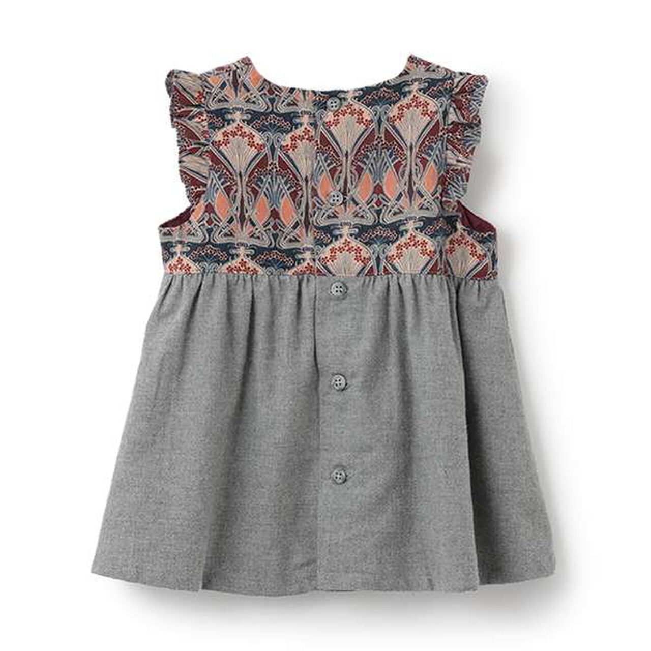 [Made in Japan] Liberty Fabric Yoke Tunic,Mocha tea, large image number 1