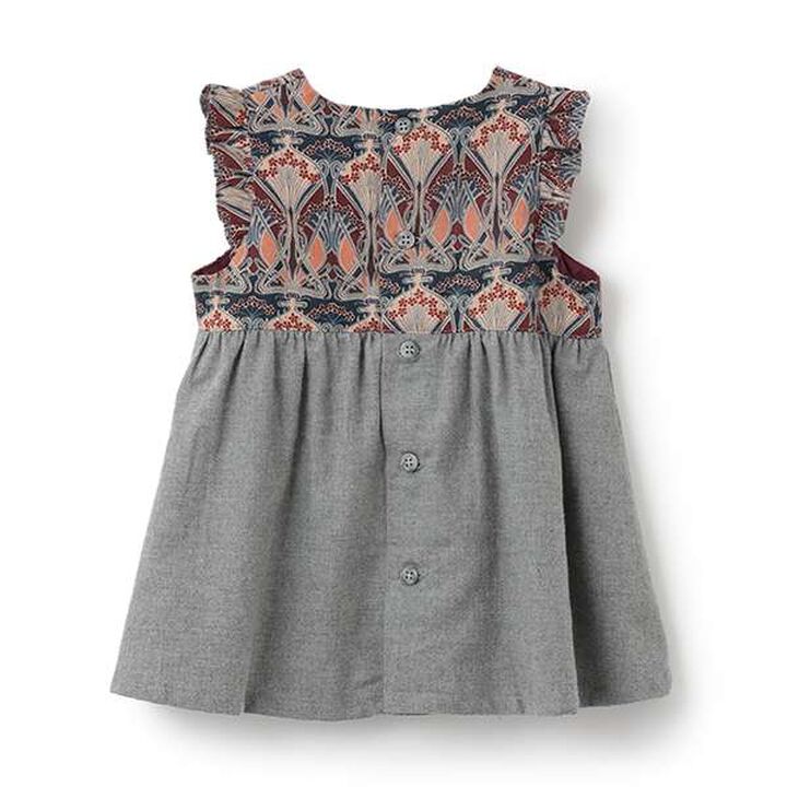 [Made in Japan] Liberty Fabric Yoke Tunic,Mocha tea, medium image number 1