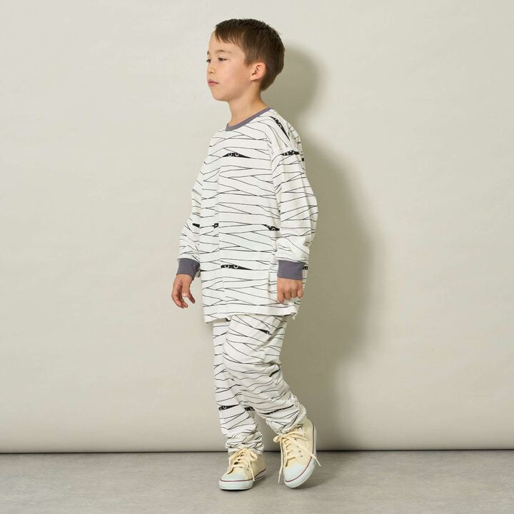 [Halloween] Phosphorescent Muteki Jersey Bone & Mummy Assortment Outfit Set,Ivory, medium image number 2