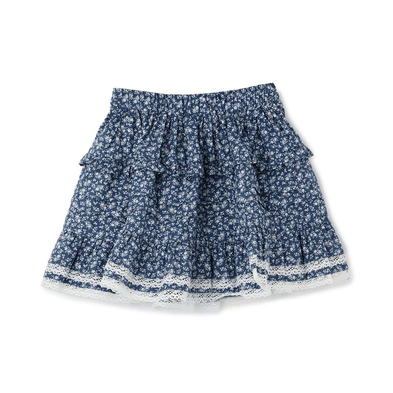 Frill Tiered Skirt,Ivory, large image number 4