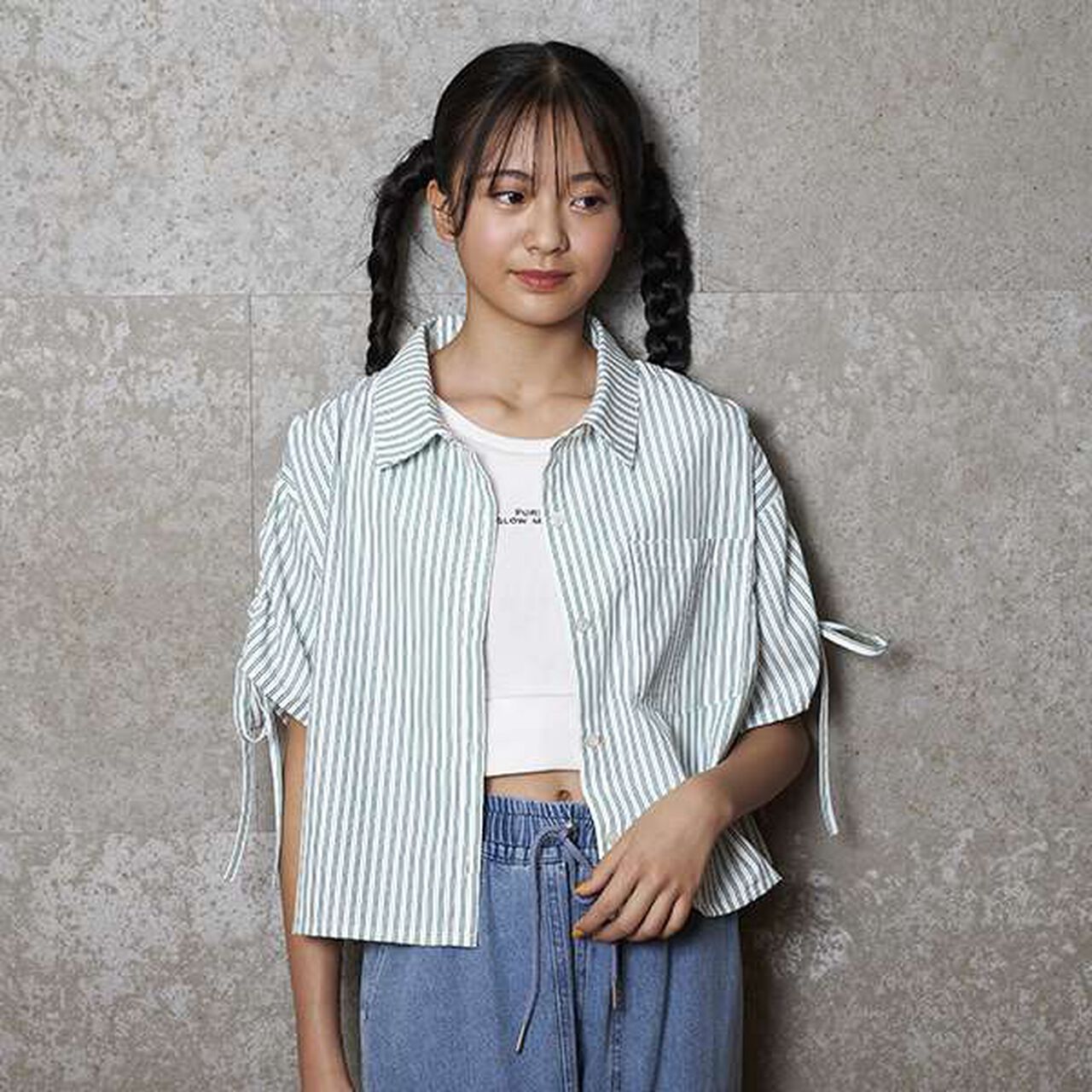 [LTXC] Inner Lining Included Drawstring Shirt,Black, large image number 20