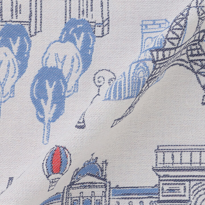 [Made in Japan] Paris Pattern Jacquard Jumper Skirt,Ivory, medium image number 8