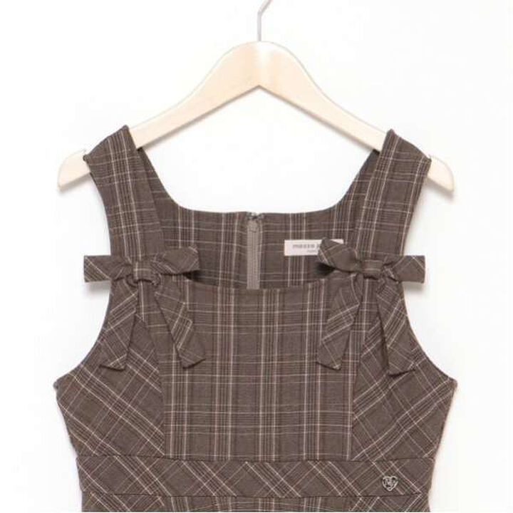 Twin Ribbon Jumper Skirt,Charcoal gray, medium image number 11