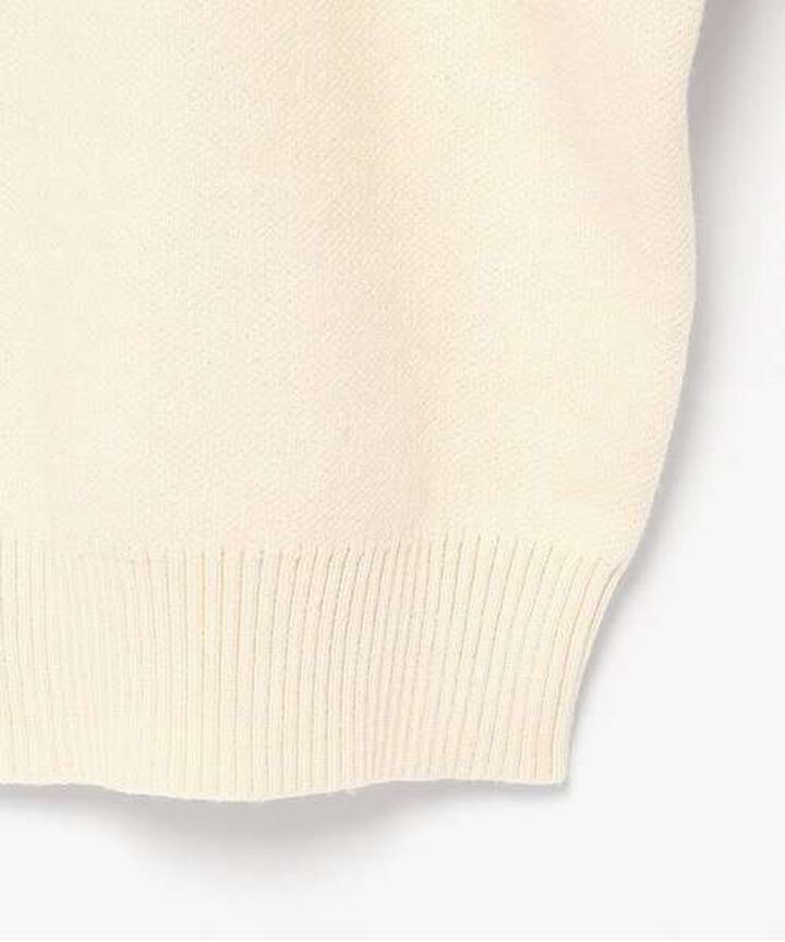 Embroidered Logo Knit Pullover,Ivory, medium image number 7