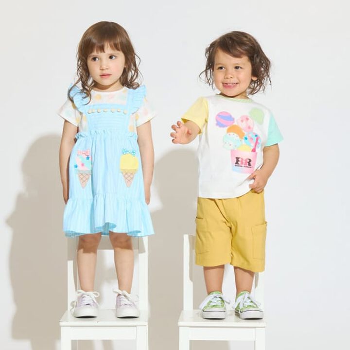[31 Ice Cream] Twin Ice Cream One-Piece Dress,Pink, medium image number 6
