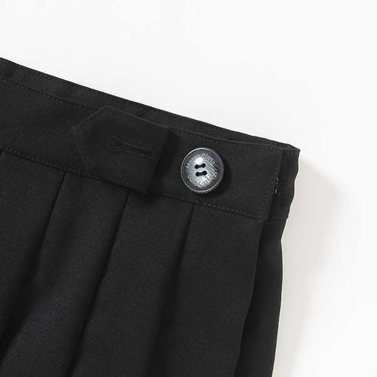 Wool Saxy Pleated Skirt,Black, large image number 5