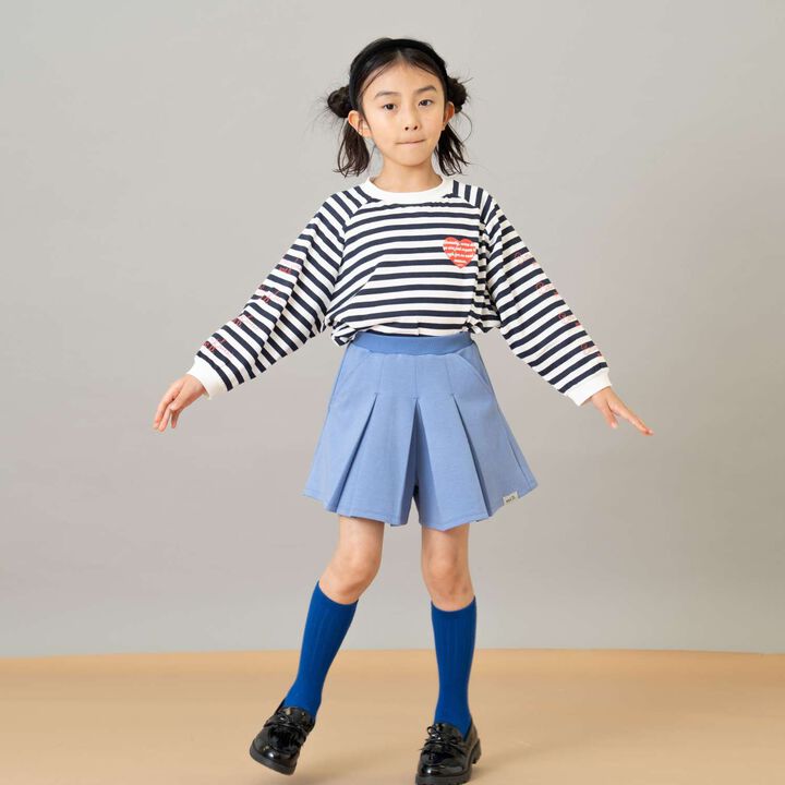 Box Pleated Skirt-Pants,Gray, medium image number 1