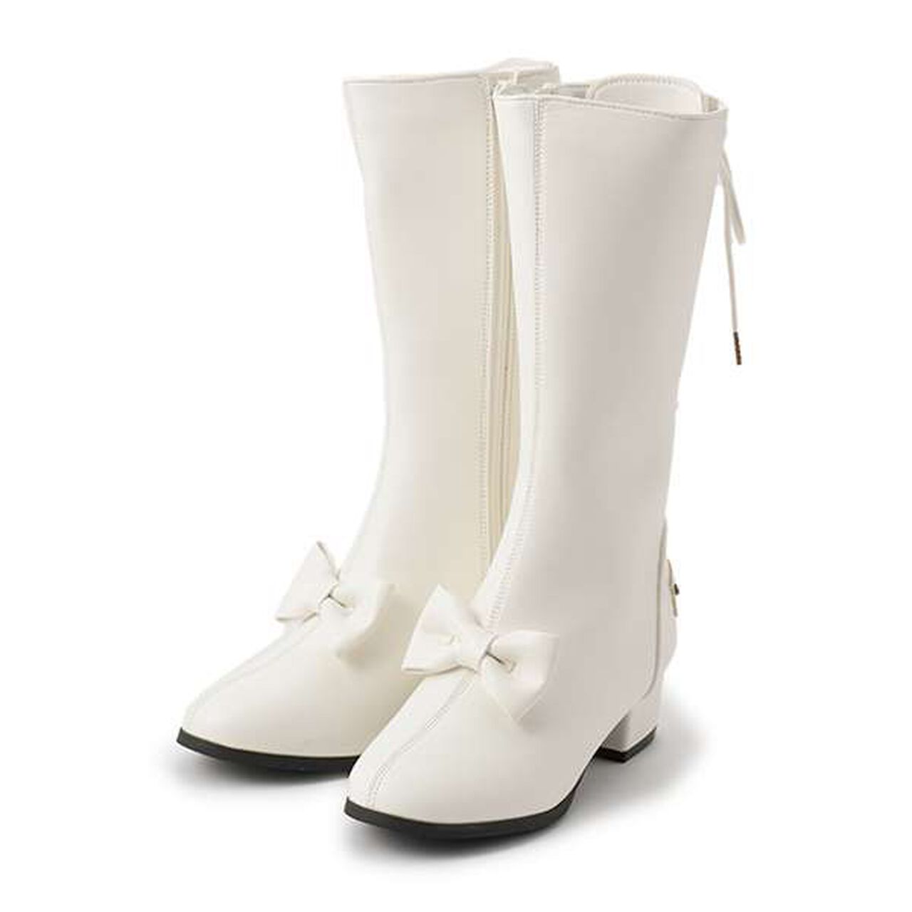 Lace-Up Back Long Boots,Black, large image number 14