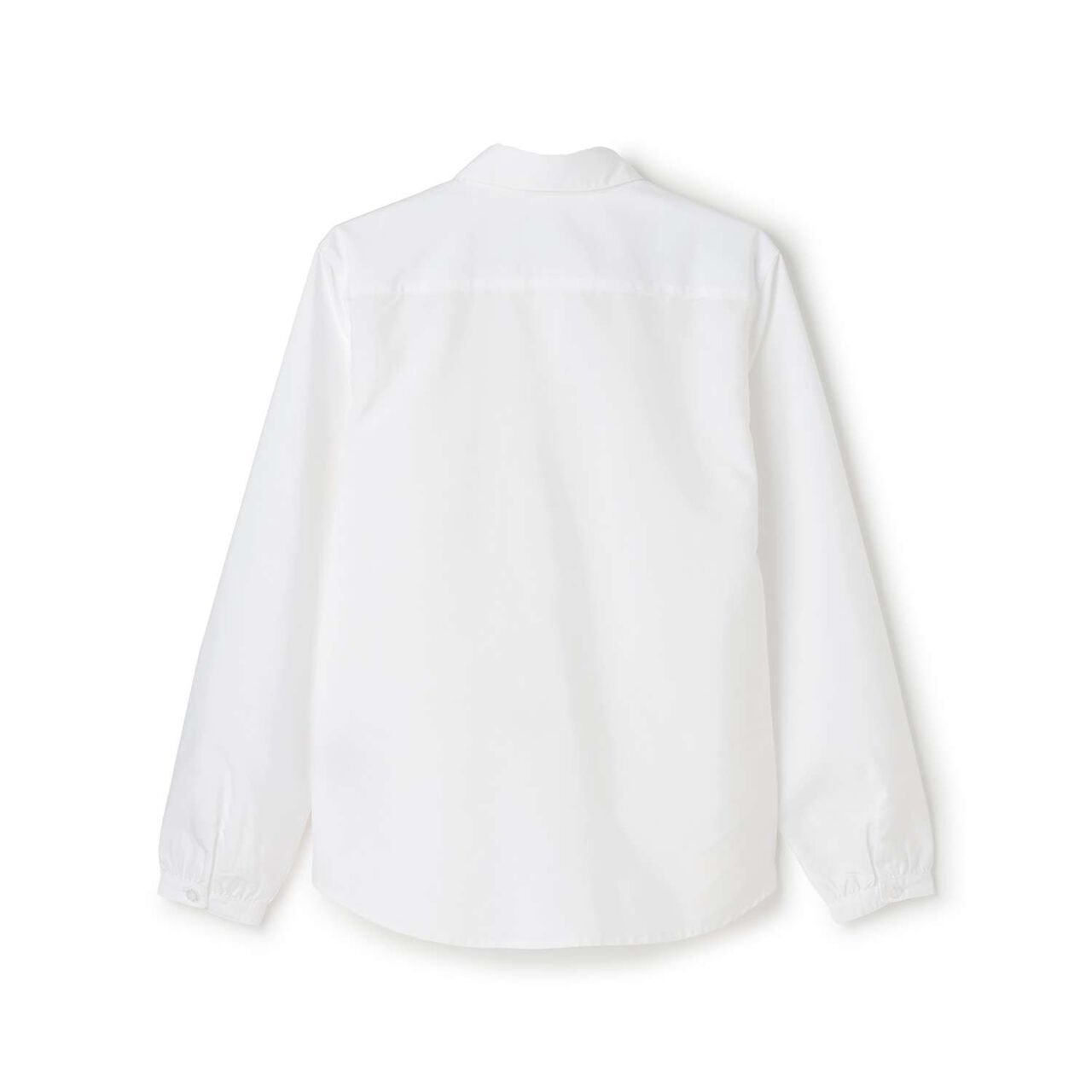 [Graduation Attire] [Wrinkle-Resistant] Round Collar Shirt,White, large image number 1