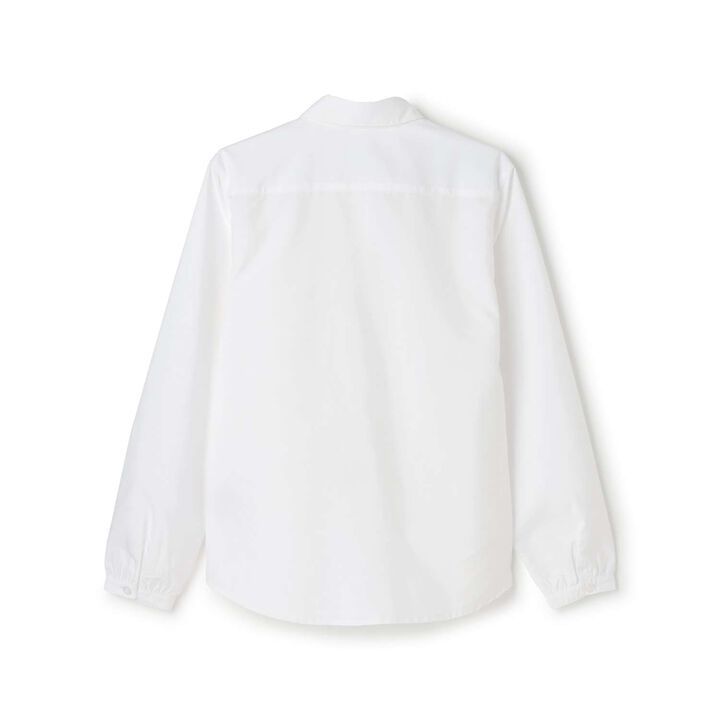 [Graduation Attire] [Wrinkle-Resistant] Round Collar Shirt,White, medium image number 1