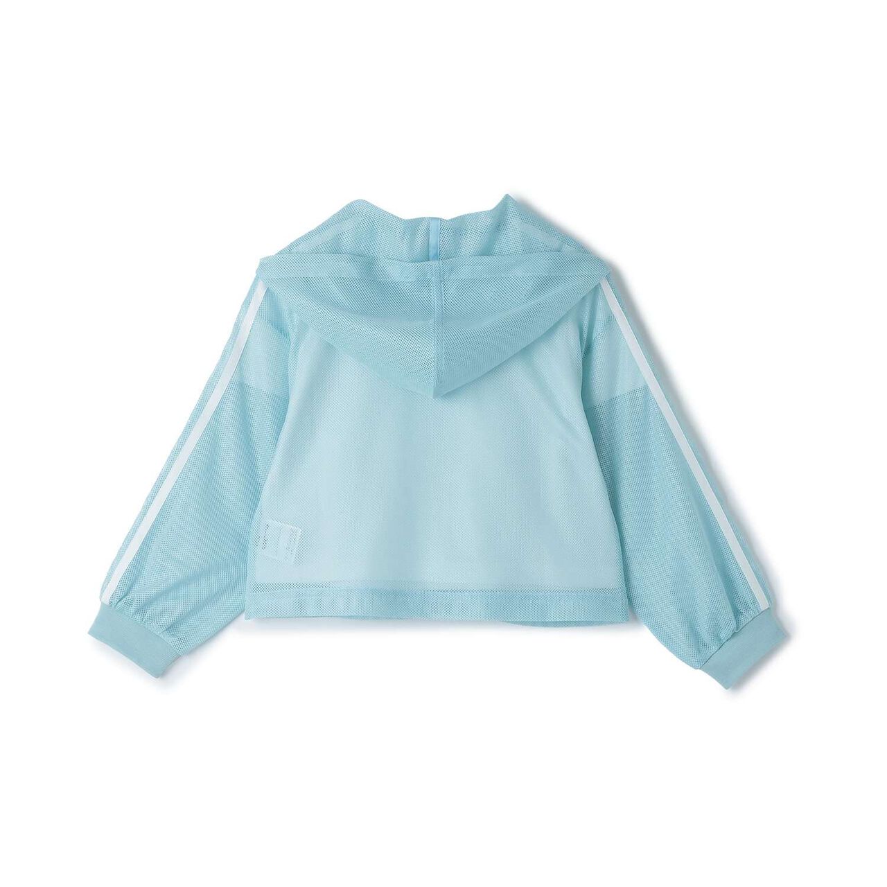 Mesh Zip Hoodie & Shoulder-Opening T-Shirt Set,Pearl white, large image number 1
