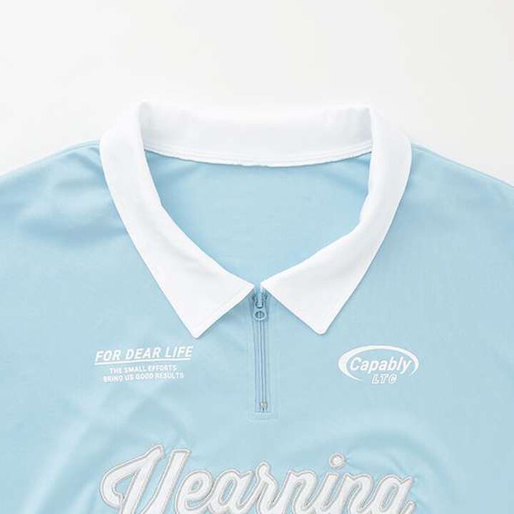 [SWIM] Half-Zip T-Shirt 3-Piece Set,Sax blue, medium image number 12