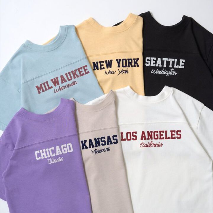 [Comfortable Jersey Fabric] Logo T-Shirt,Purple, medium image number 27