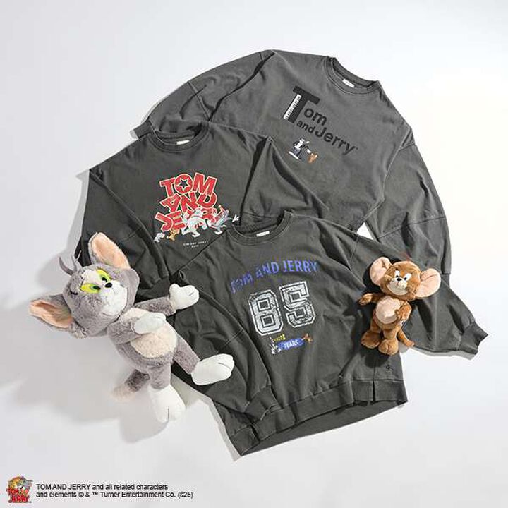 [AMI] [TOM AND JERRY] Photography Pullover,Gray, medium image number 1