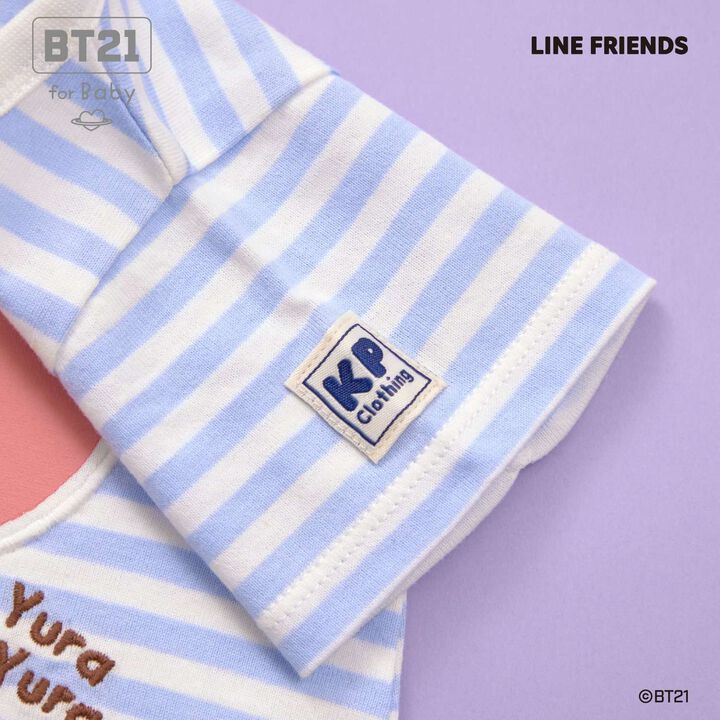 [BT21] Appliqu&eacute; Stripe Pattern Short Overall,Mint, medium image number 15