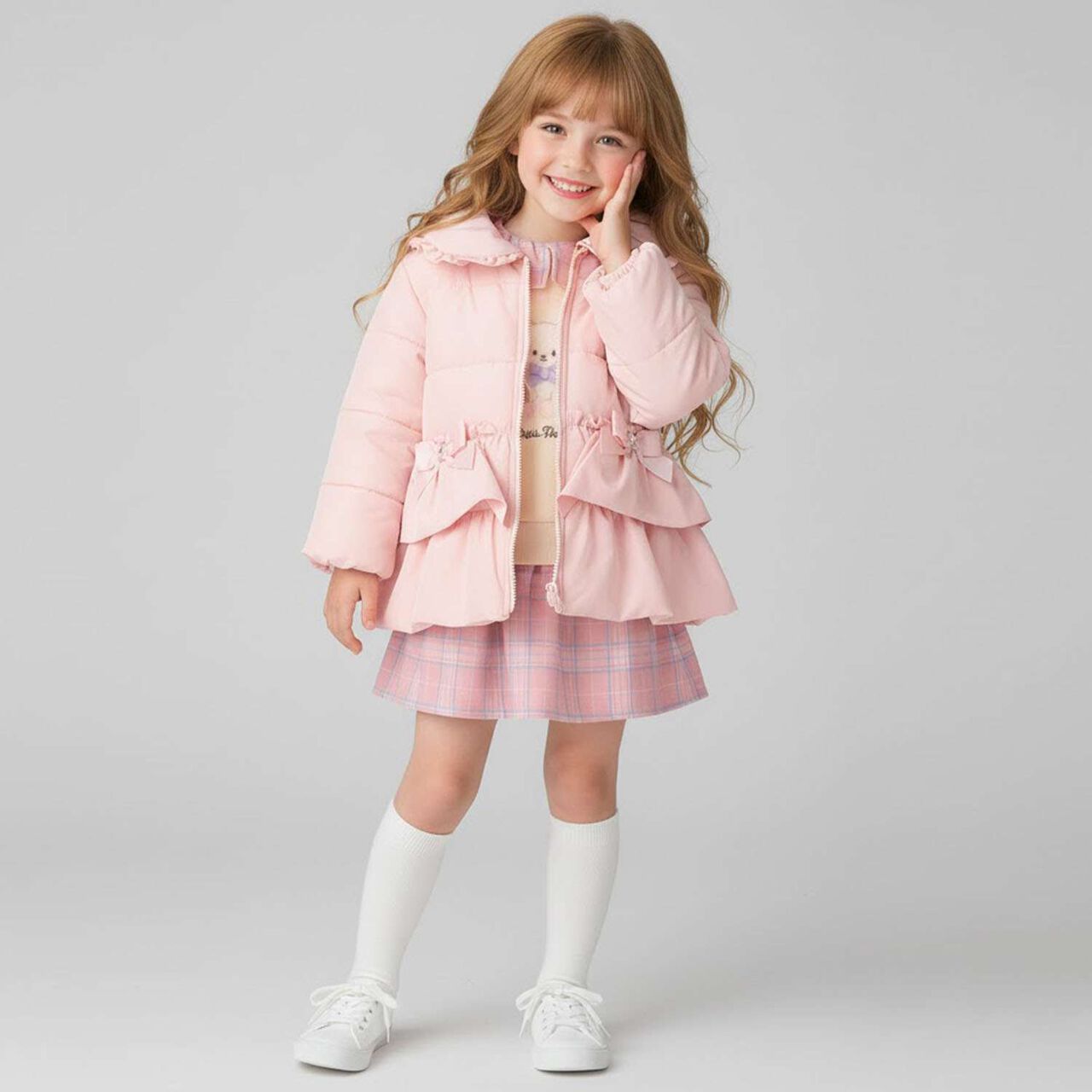 Padded Peplum Blouson,Pink, large image number 13