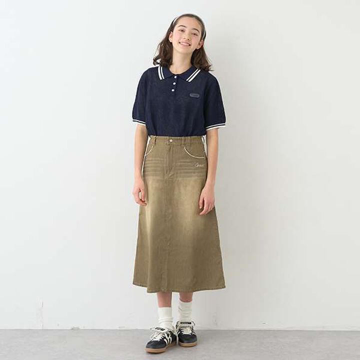 Mesh Short-Sleeve Polo Knitwear,Blue, medium image number 9