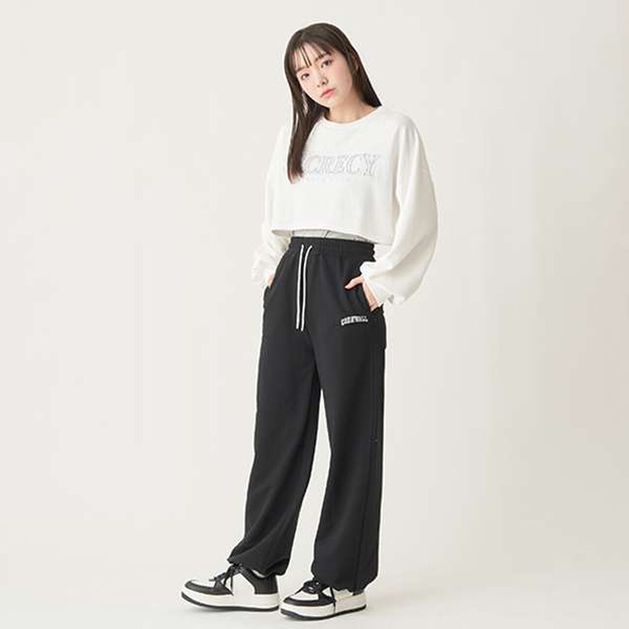 Drawstring Sweatpants,Smoke white, large image number 2