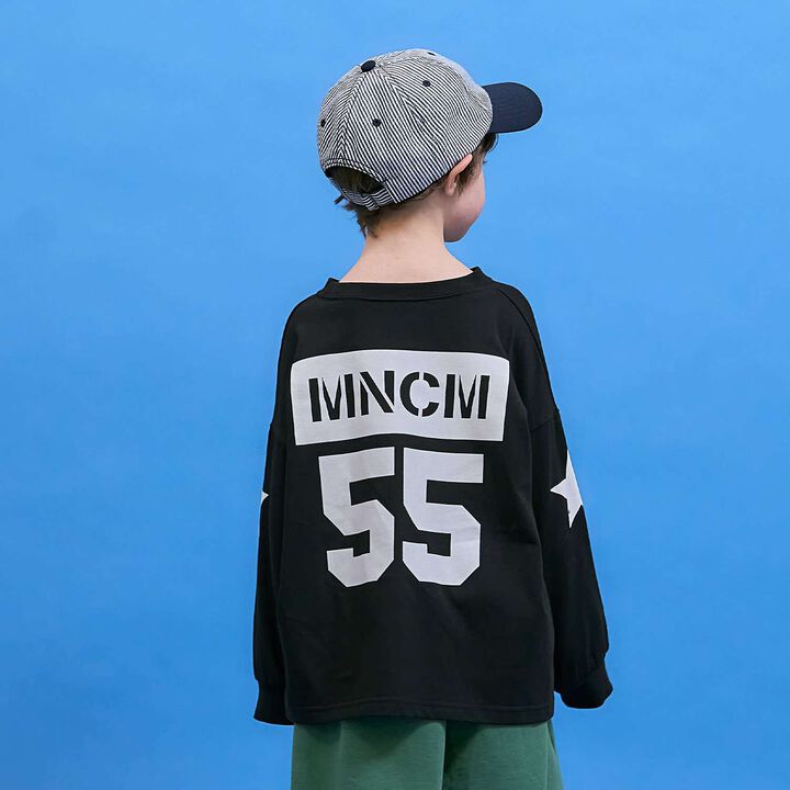 Anti-Stain Quick-Dry Back Print T-Shirt [MNCM],Navy, medium image number 22