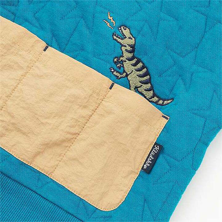 Dinosaur Embroidered Quilted Sweatshirt,Light beige, medium image number 11