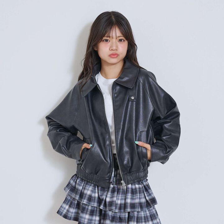 LTXC [Washable, Adjustable] Faux Leather Jacket,Black, medium image number 5