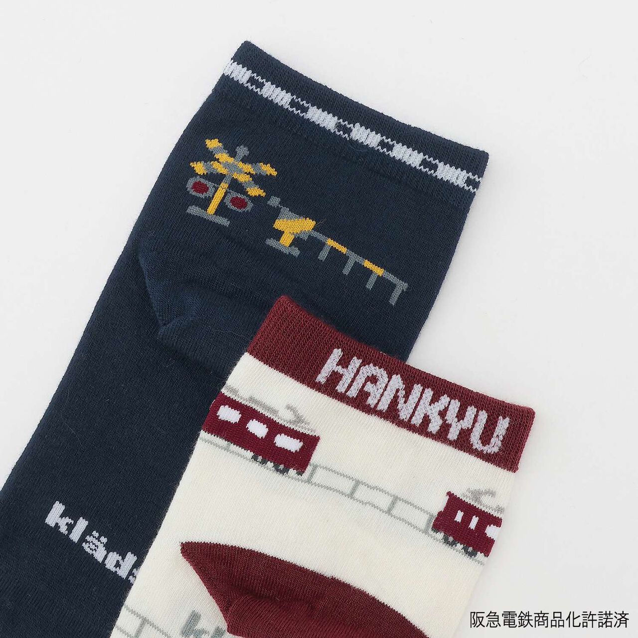 [阪急電車] 短襪兩雙組合,海軍藍, large image number 9