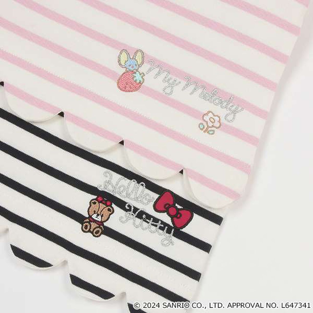 [Sanrio Characters] Appliqu&eacute; Scallop Long Sleeve T-Shirt,Light pink, large image number 3