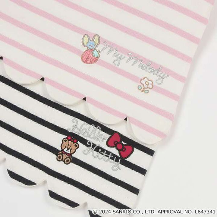 [Sanrio Characters] Appliqu&eacute; Scallop Long Sleeve T-Shirt,Light pink, medium image number 3