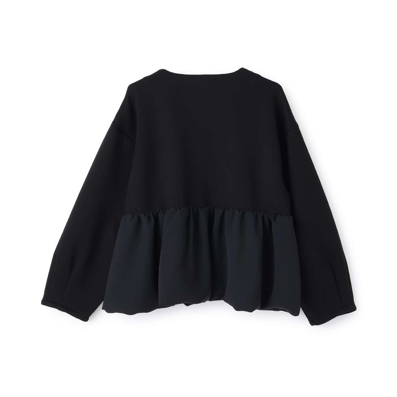 [AMI] Cardigan with Balloon Zipper,Black, large image number 1