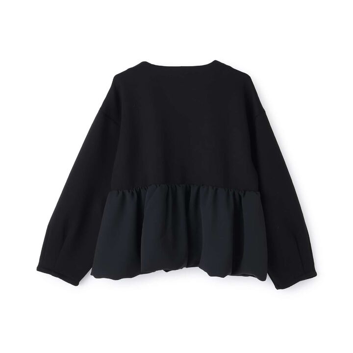 [AMI] Cardigan with Balloon Zipper,Black, medium image number 1