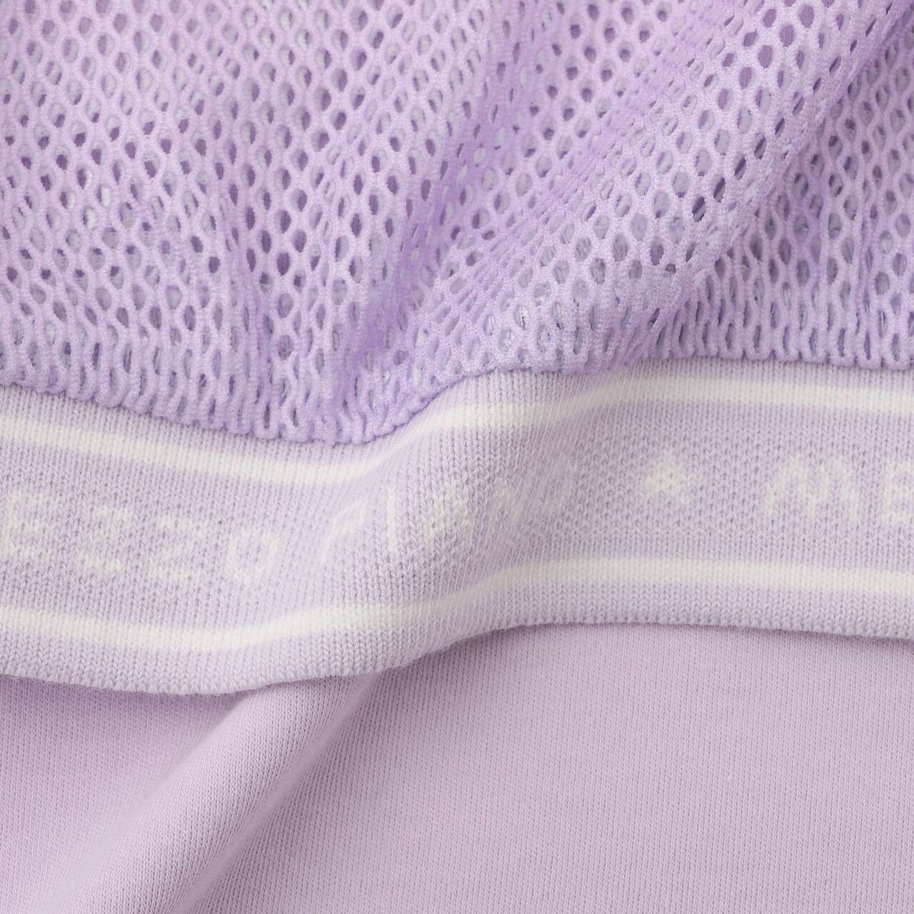 Mesh Zip Parka & Shoulder Opening Cut One-Piece Dress Set,Lavender, large image number 10