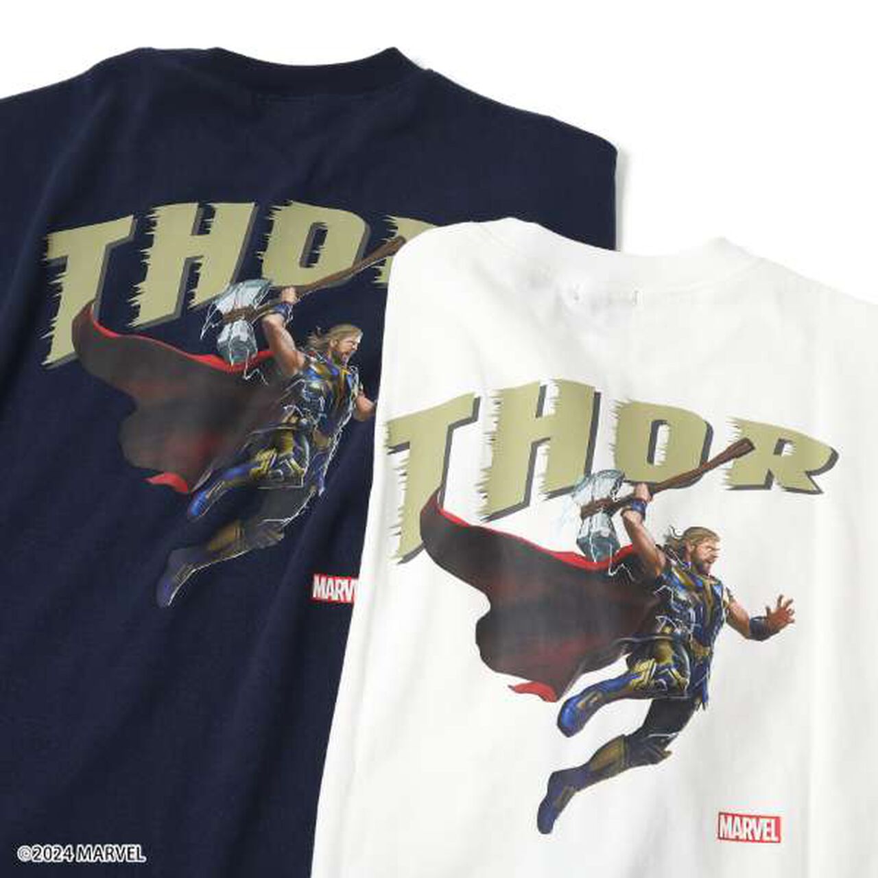 [Adult Size Available] [MARVEL] Thor / Back Print Big T-Shirt,White, large image number 7