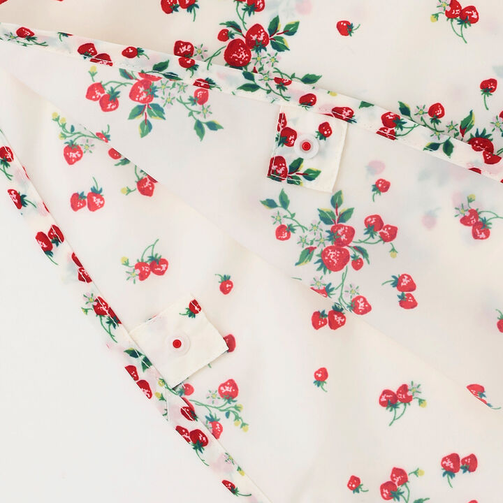 Wild Strawberry Rain Poncho,Pearl white, medium image number 4