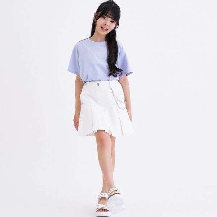 [Daily Price] 100% Cotton Patch-Style Short Sleeve T-Shirt,Ivory, medium image number 5