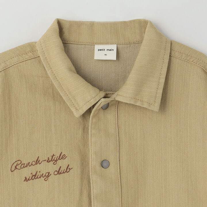 Link Embroidered Long-Sleeve Shirt,Sax blue, medium image number 5