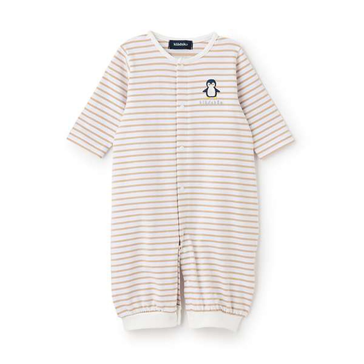 Animal Stripe Long-Sleeve 2-Way All-in-One,Mustard, large image number 12