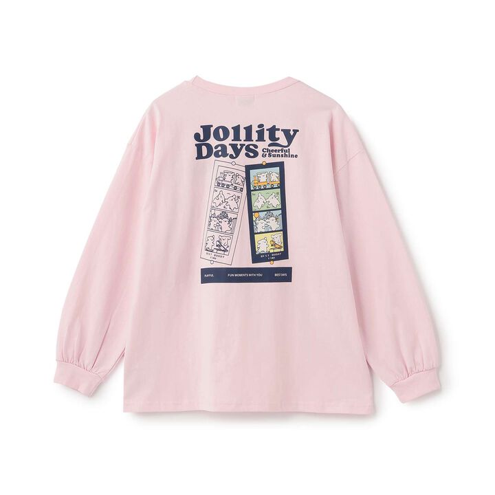 [100% Cotton] Animal Motif Long-Sleeve T-Shirt,Off white, medium image number 19