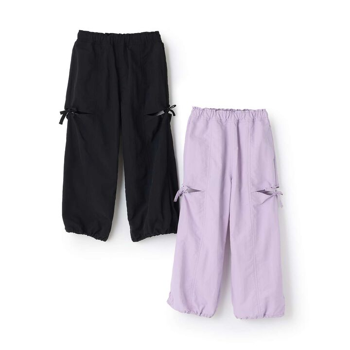 Water-Repellent Slit Cargo Pants,Black, medium image number 19