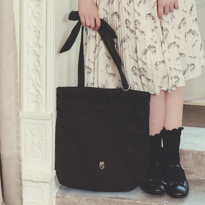 [B4 Compatible] Shoulder Ribbon Frill Tote,, medium