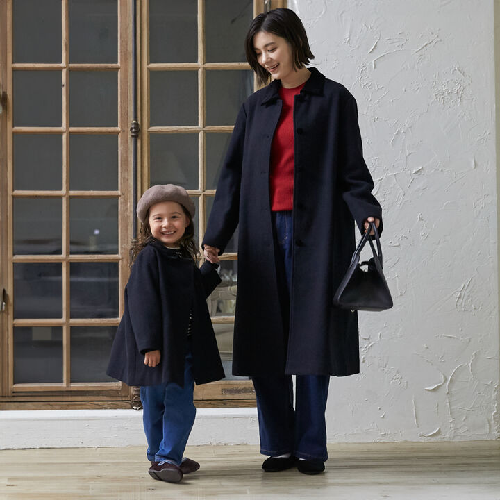 [Link/Washable] Double-Breasted Coat,Navy, medium image number 5