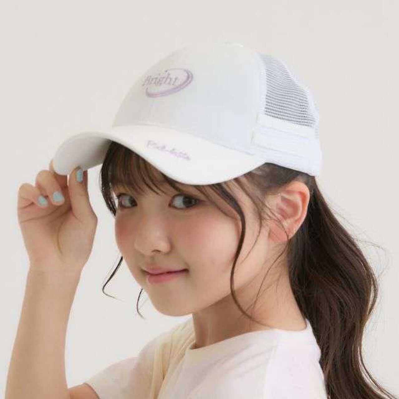 Side Stripe Logo Mesh Cap,White, large image number 0
