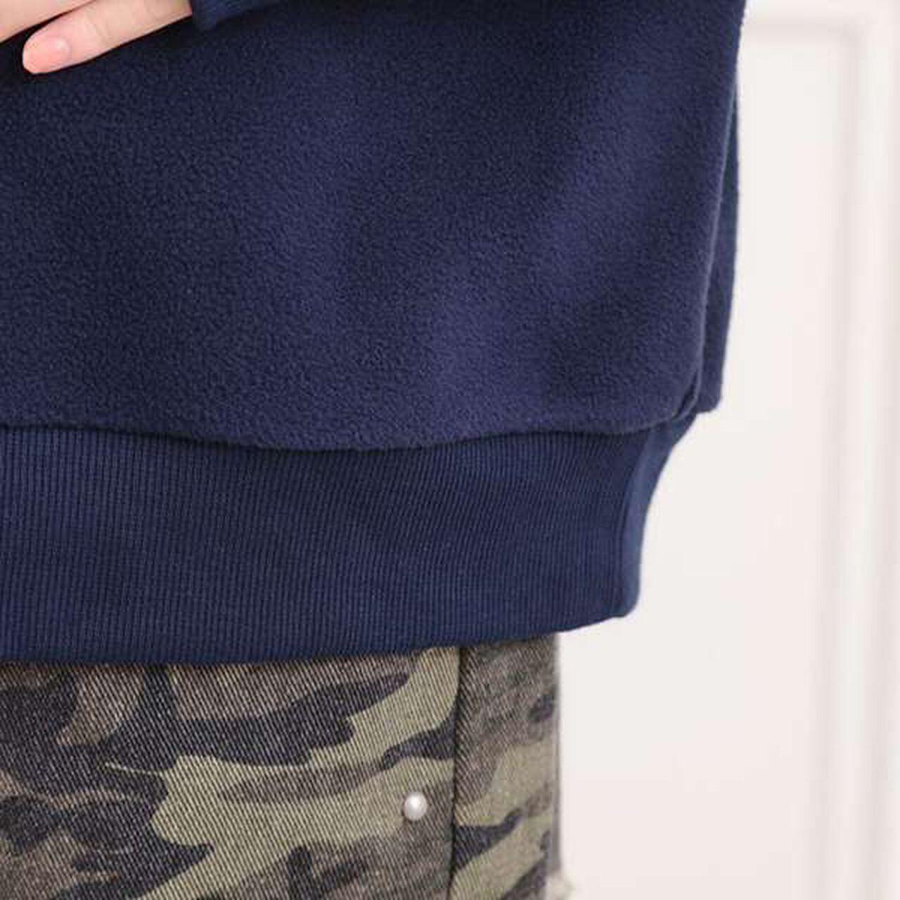 Half-Zip Fleece Sweatshirt,Light pink, large image number 6