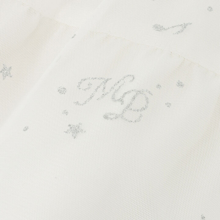 Musical Note Embroidered Tulle Docking Dress,Black, medium image number 9