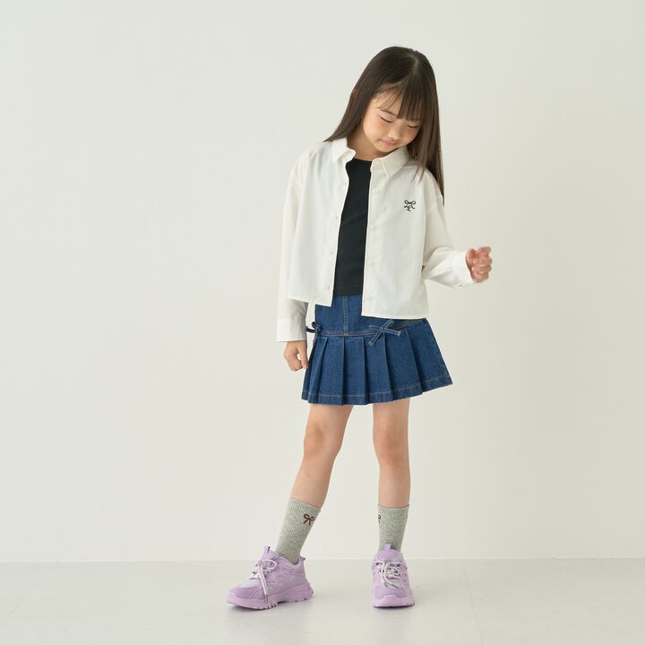 [With Inner Shorts/Secure] Pleated Skirt &ndash; Recommended for School,Blue, medium image number 0