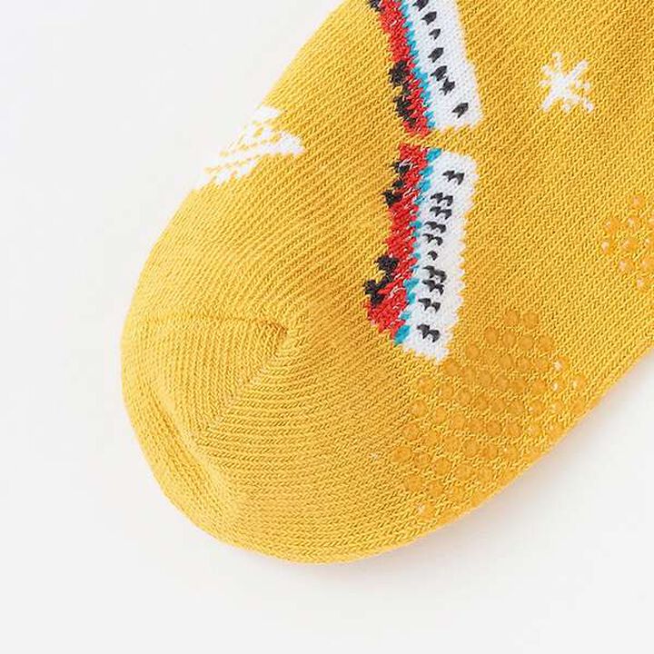 Space × Train Pattern Crew Socks,Blue green, medium image number 4