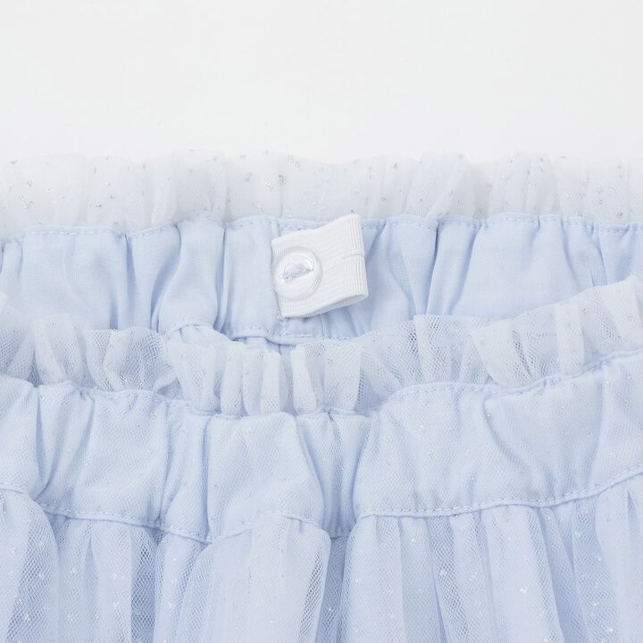 Frozen Tulle Embroidered Skirt [Cool Touch],Sax blue, medium image number 5