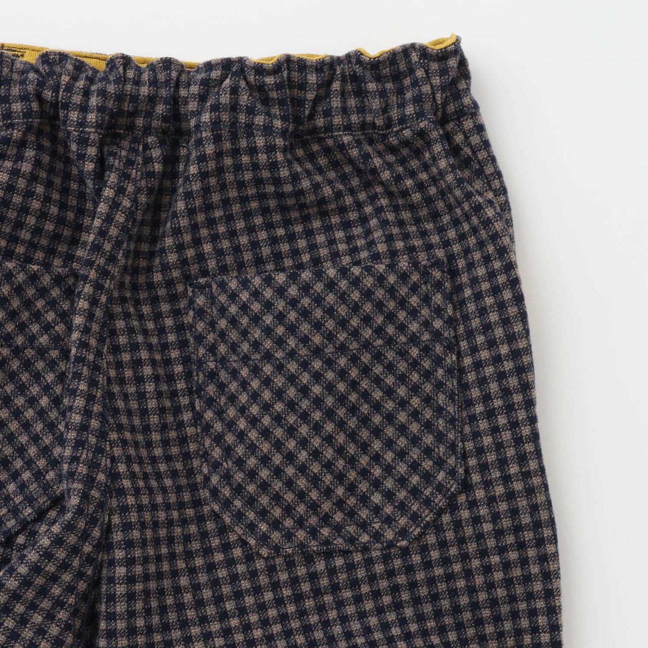 Cut Jacquard Checkered Pants,Navy, large image number 7