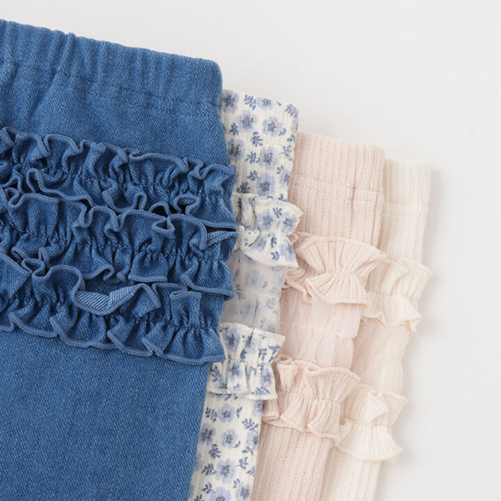 Back Frill Leggings,Pearl white, medium image number 12